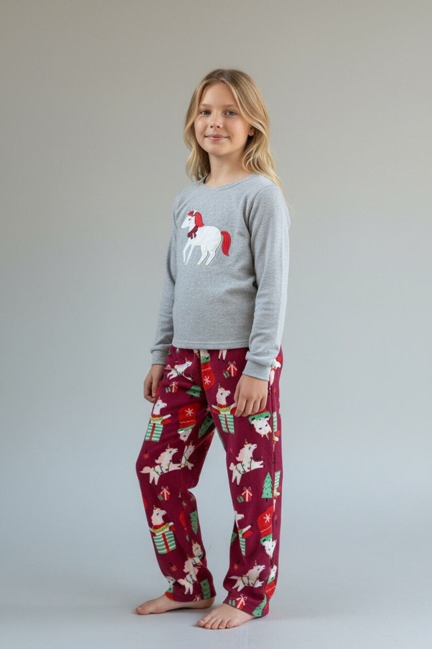 Girls Carter’s Holiday Unicorn Christmas Pajama Set Fleece Size 10/12